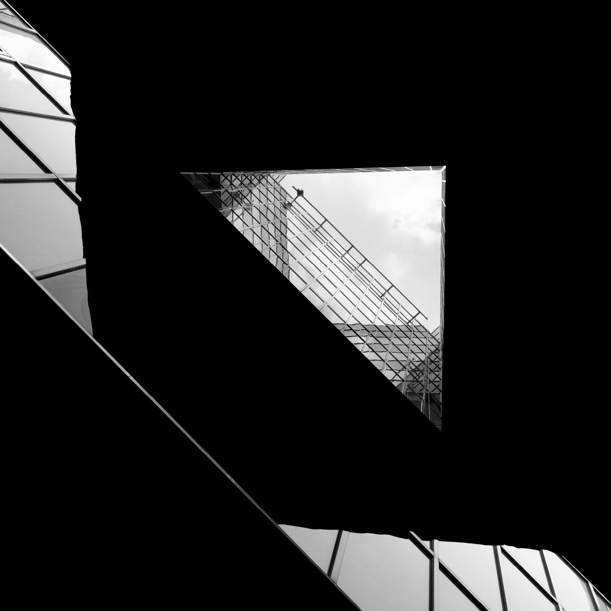 black and white abstract design street photography