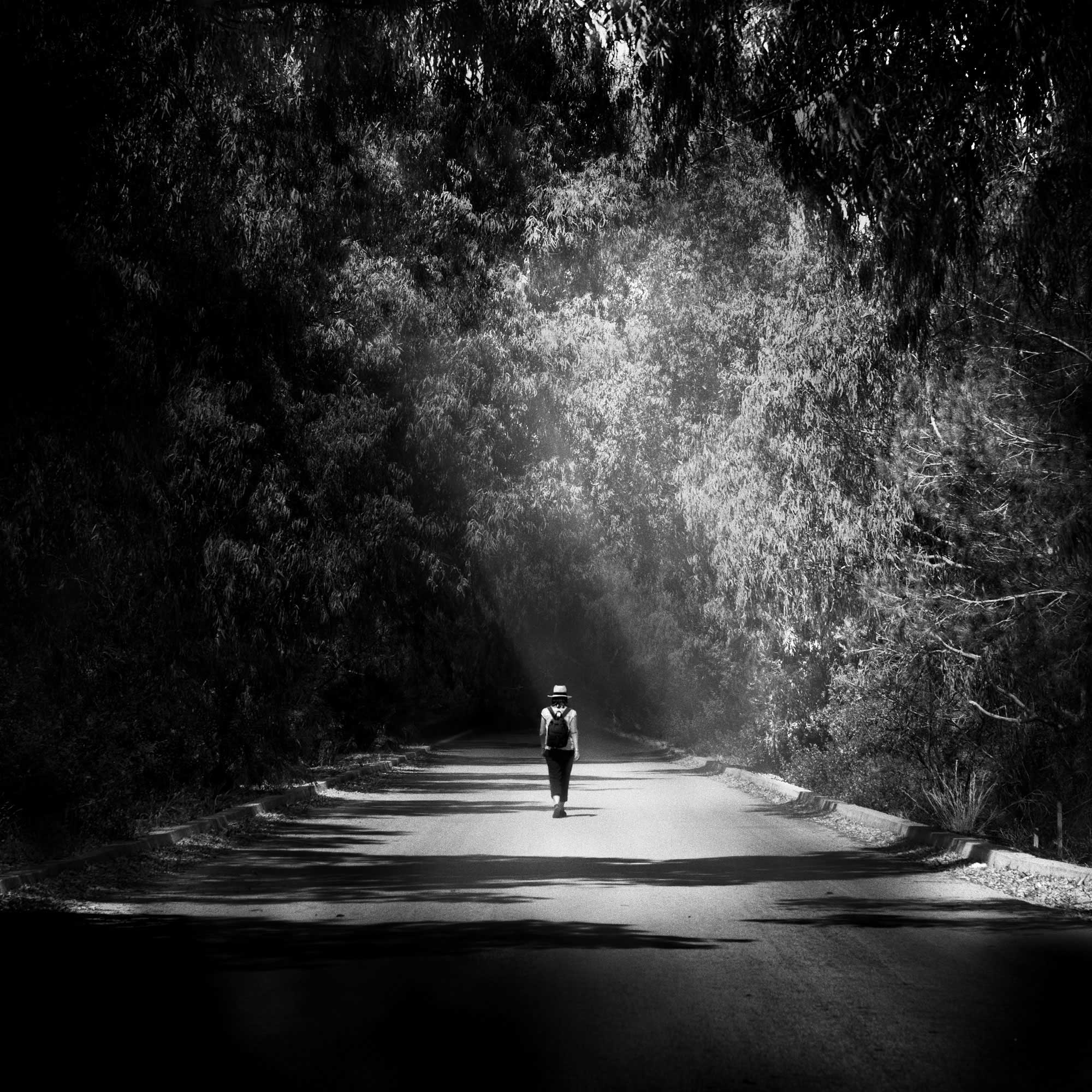 black and white landscape street photography
