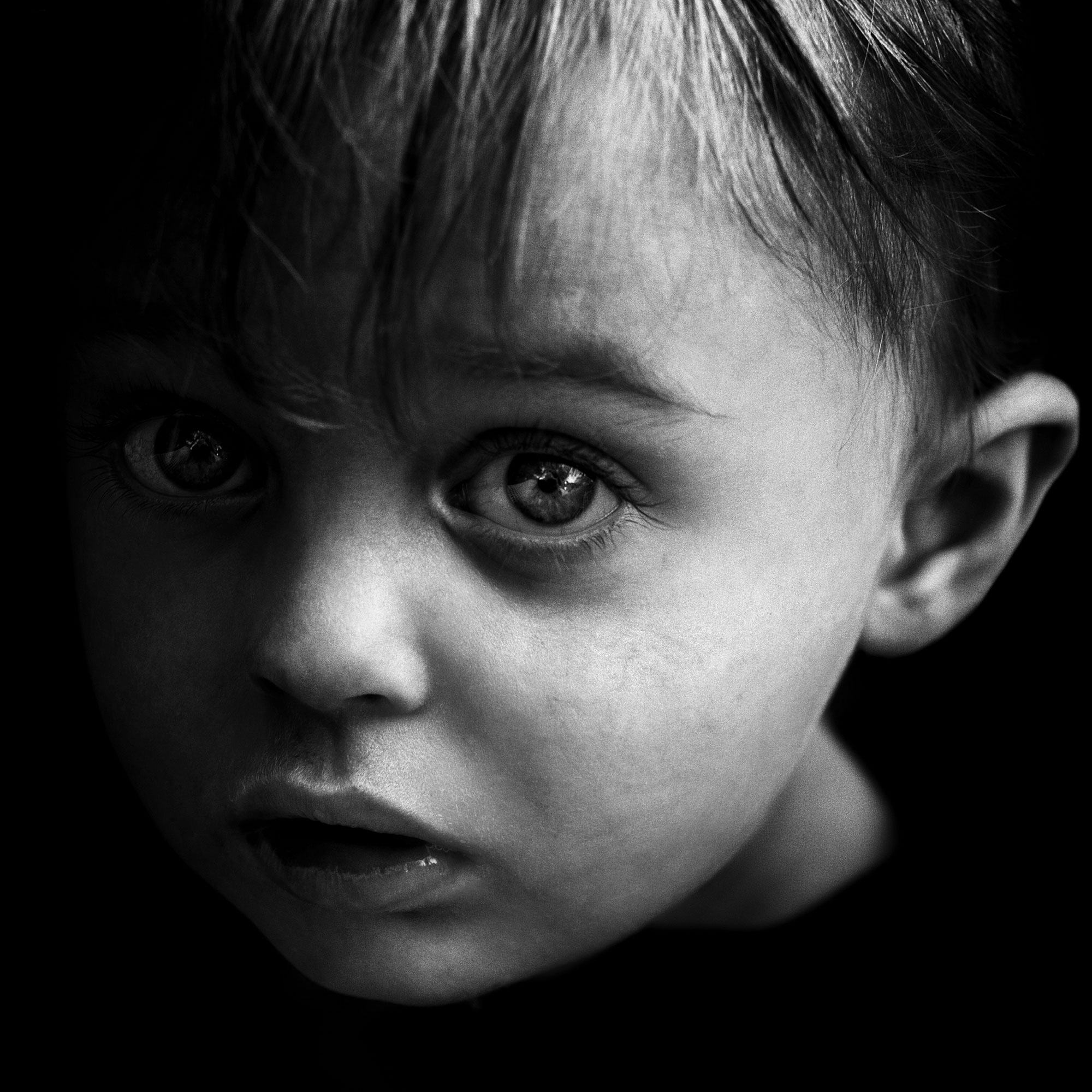 Black and White children portrait photography